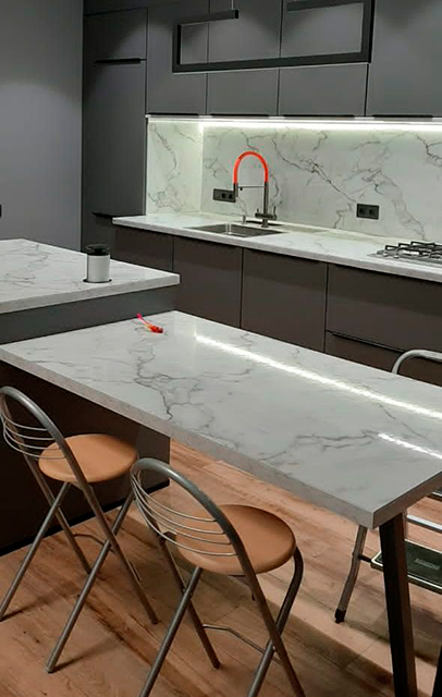 Столешницы для кухни - Мрамор бианко LIGRON LIST403 318 - Вид №45