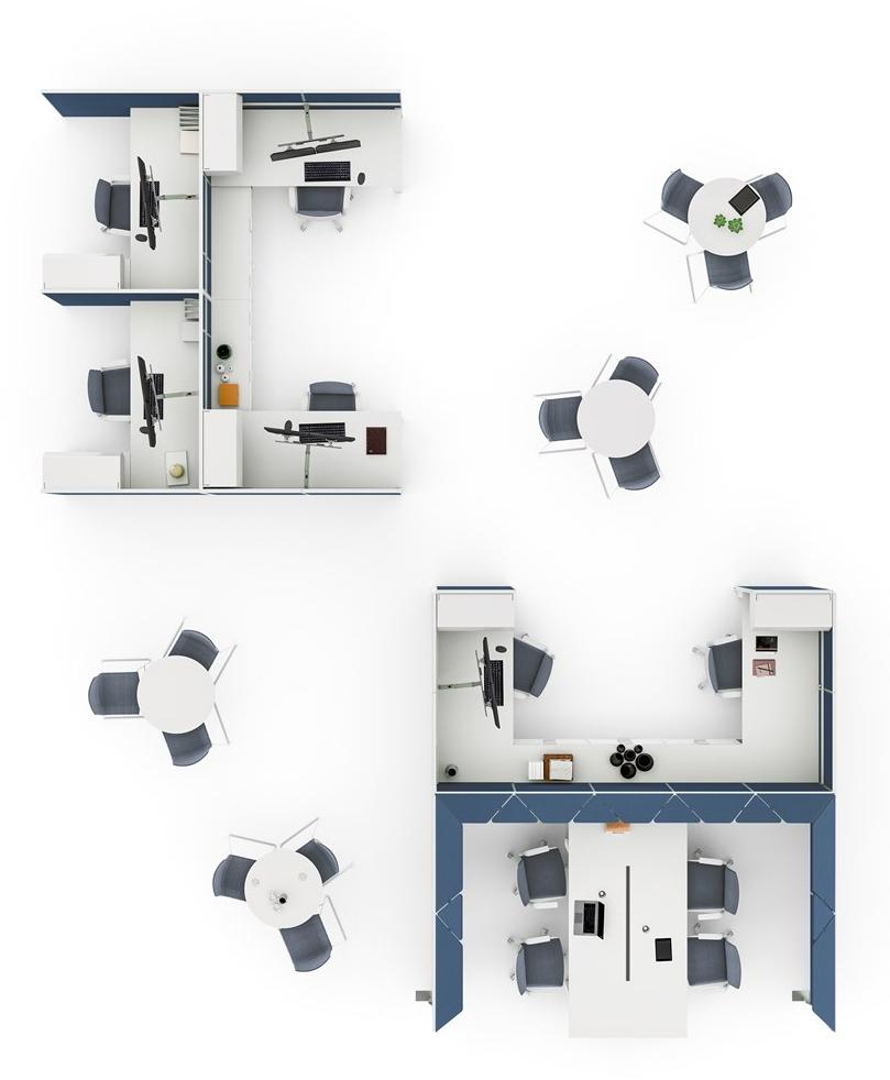 Bralco Отдельностоящая офисная перегородка из алюминия и стекла Kubick sun-id-1377515 - Вид №3