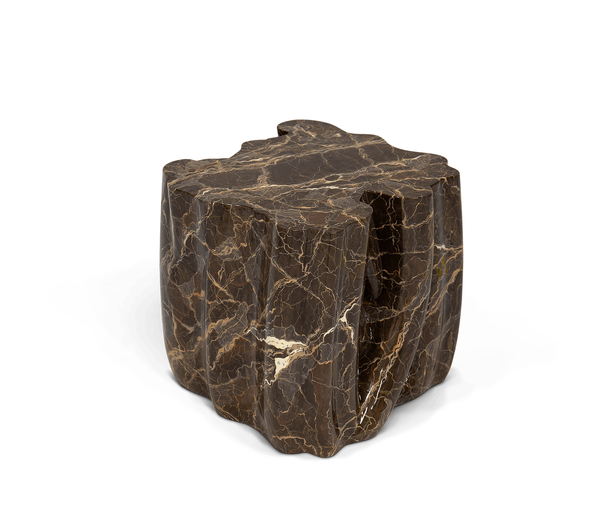 0-038 Монохромный коричневый столик из искусственного мрамора Boca Do Lobo  - Вид №1