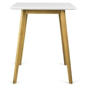 Стол барный Tenzo Bess, 95х80х80 см, дуб, белый