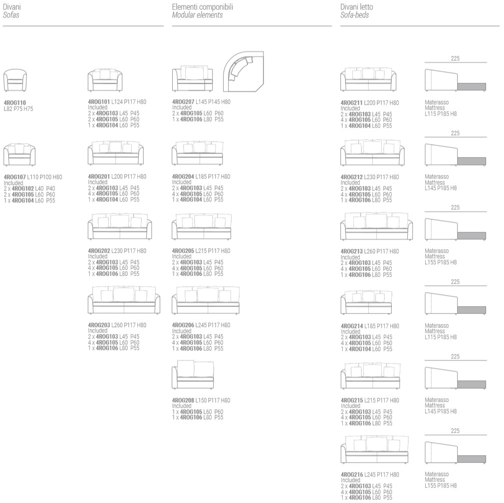Marelli 3-х местный тканевый диван Roger sun-id-1489798 - Вид №4