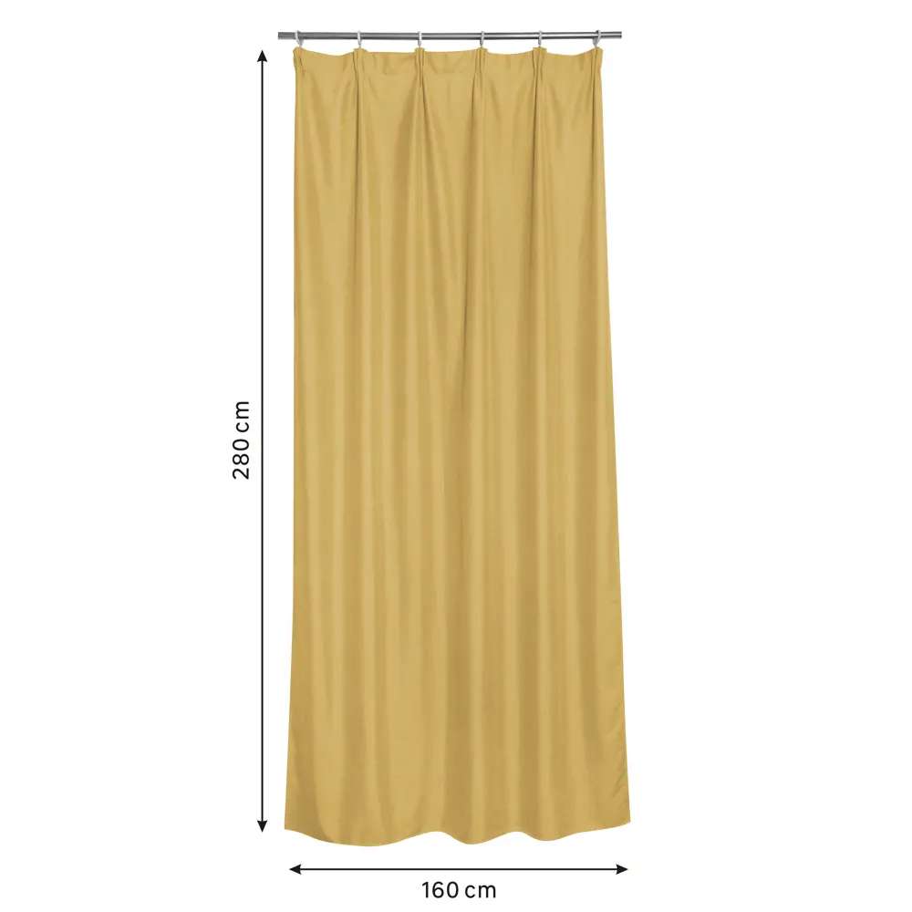 Штора на ленте Inspire Vieste 160x280 см цвет желтый 88311133 STLM-2078971  - Вид №1