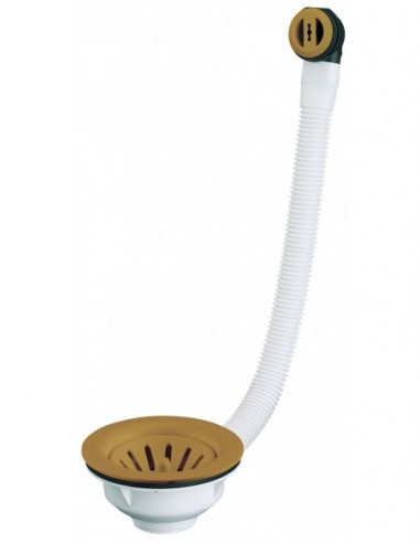 391100 151 00  Слив для раковины с переливом, Д. 90 мм, с корзиной, Д. чаша 114 мм, французский грунт Valentin Земля Франции  - Вид №1