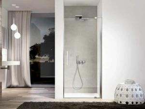 DISENIA Душевая кабина стеклянная ниша с распашной дверцей Slim