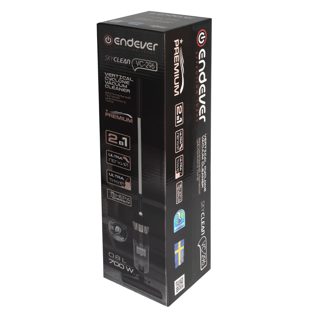 5359550 Пылесос  вертикальный  Endever SkyClean VC-296  черный STDN-0055888 - Вид №6