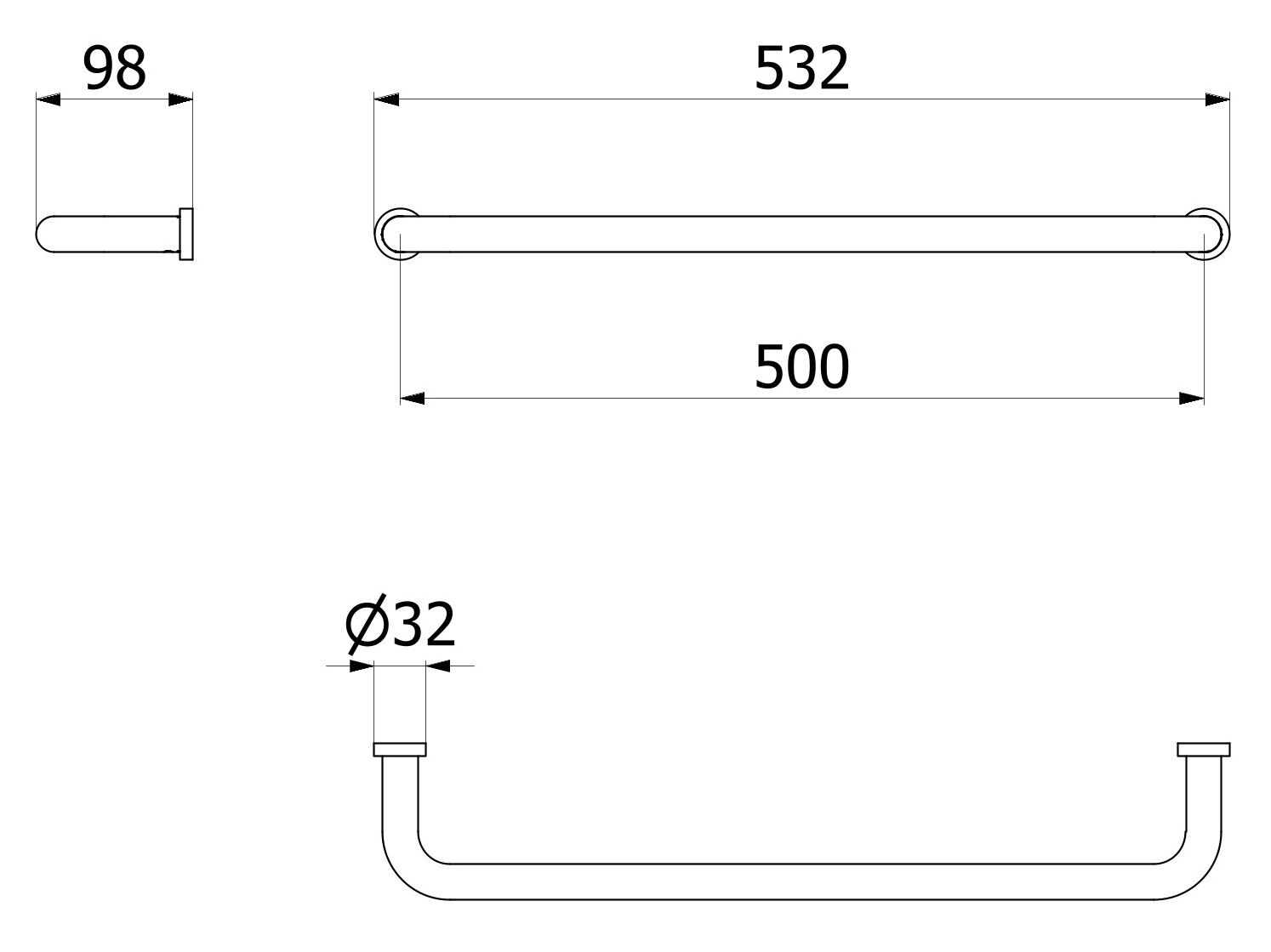 Держатель для полотенец IB цвет ARCH-00121822 - Вид №3