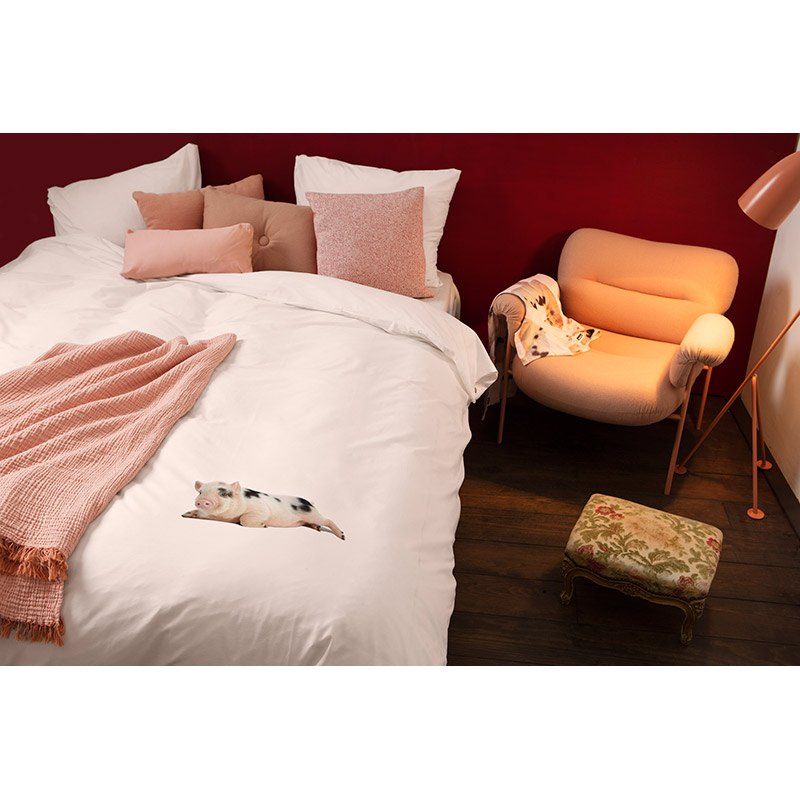 Комплект постельного белья "Поросенок розовый" 200 х 220 см SNURK MISSPEGGYPINK200X220 - Вид №1