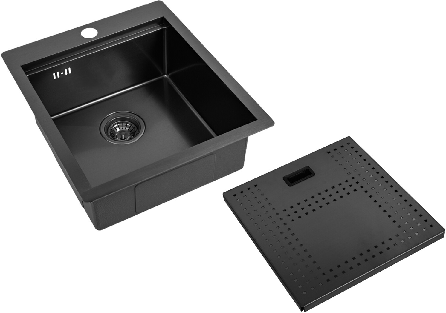 Мойка кухонная ZorG Master N ZM N-4552 GRAFIT из нержавеющей стали с накладкой, графит