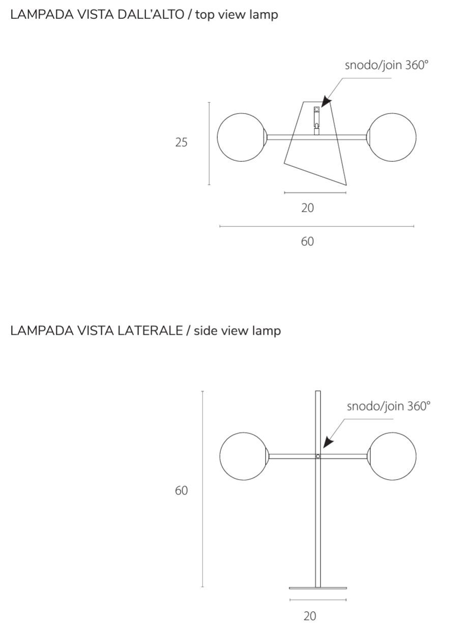 Окрашенная металлическая регулируемая настольная лампа RIFLESSI Meridian ARCH-00145012 - Вид №3
