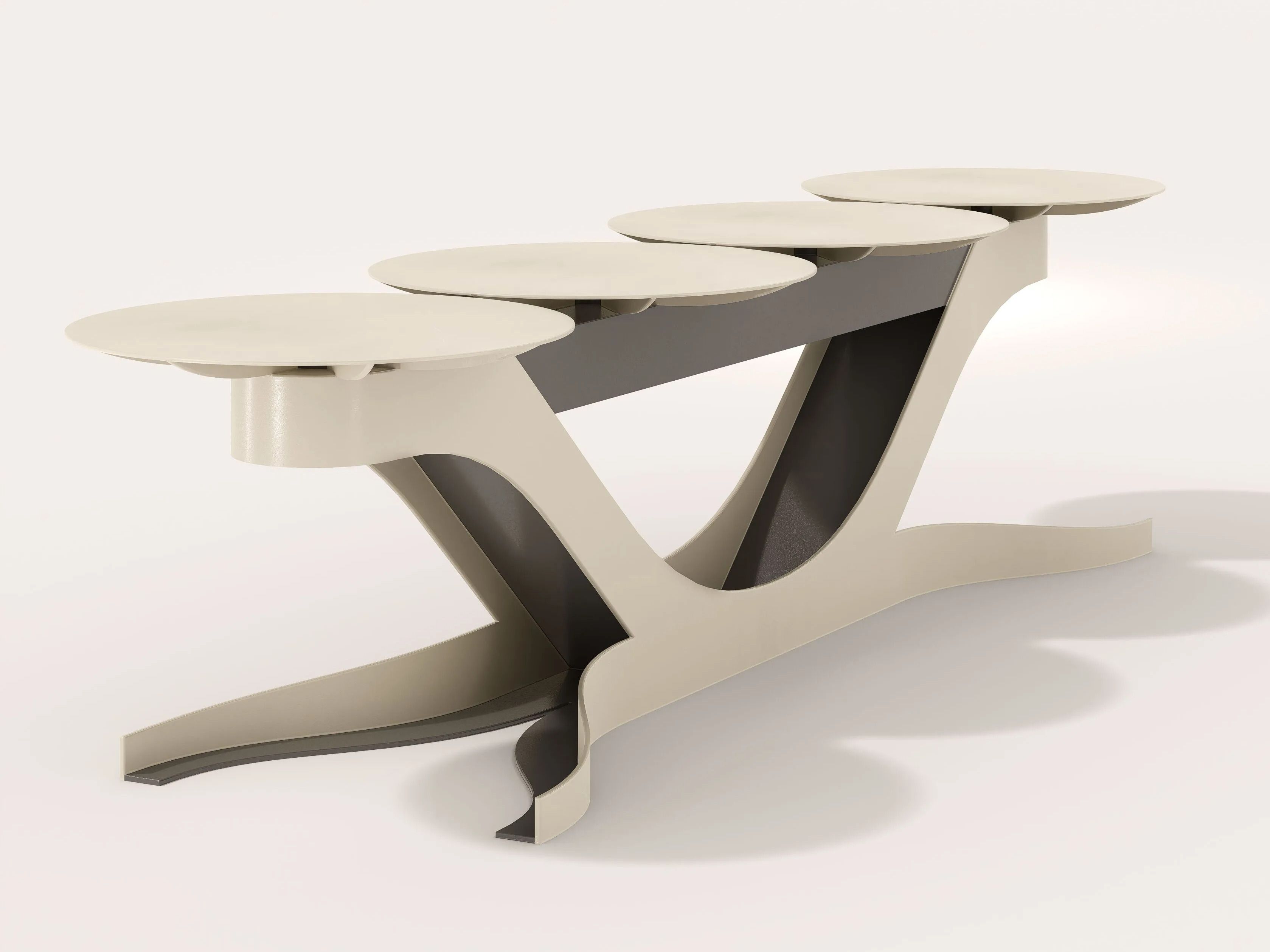 Модульная стальная скамья с порошковым покрытием на стержне CITYSì плющ ARCH-00127995