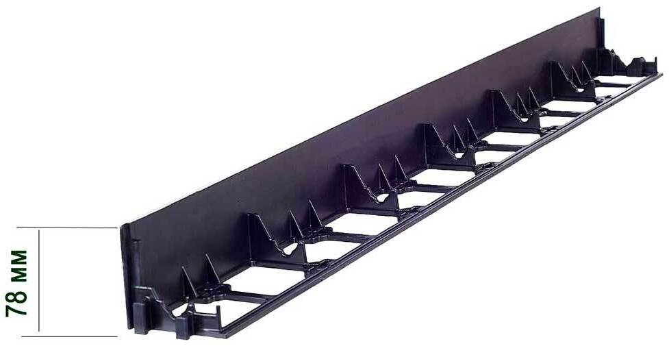 Пластиковый бордюр 78 мм, длина 1 м ГеоПластБорд