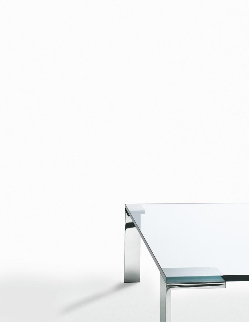 Desalto Прямоугольный журнальный столик из стали и хрусталя Liko glass sun-id-1500043 - Вид №1