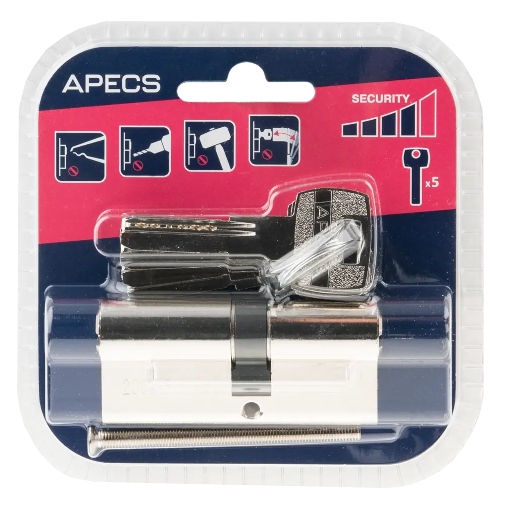 Цилиндровый механизм APECS Pro LM-70 с защитой от взлома 84168106 SM STLM-0894114 - Вид №2