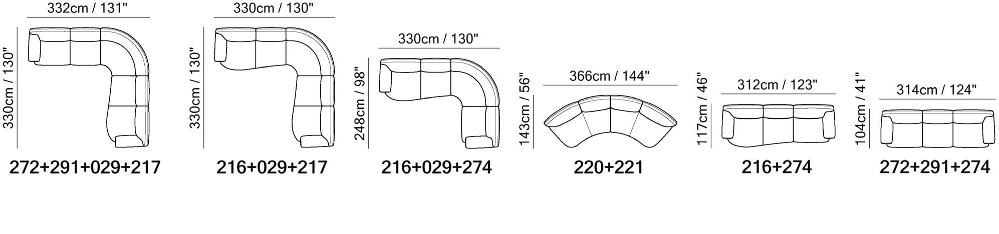 4-местный тканевый диван Natuzzi Italia память ARCH-00096947 - Вид №5
