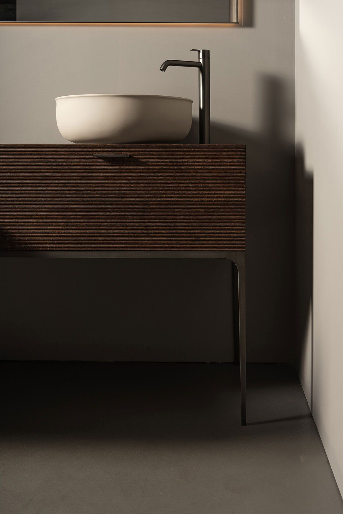 Деревянный одиночный напольный умывальник с ящиками Inbani решетки ARCH-00051614 - Вид №1