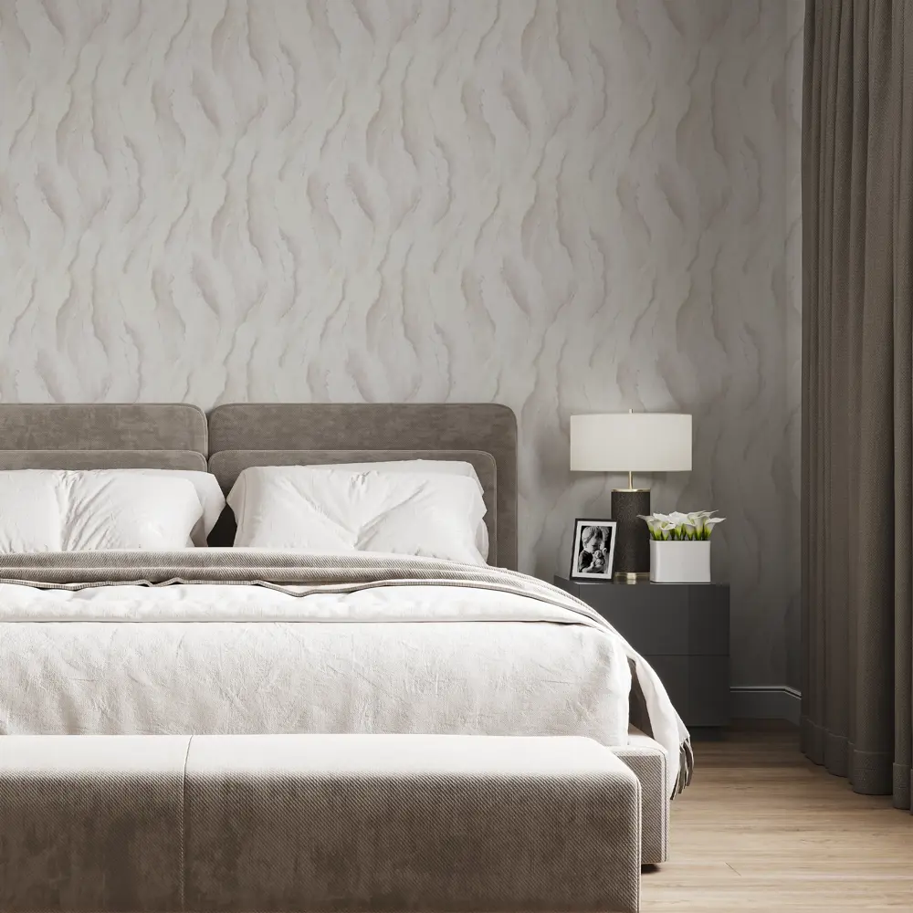 Флизелиновые обои Palitra Home Benua бежевые с растительным рисунком 89427525 STLM-1563939 - Вид №4