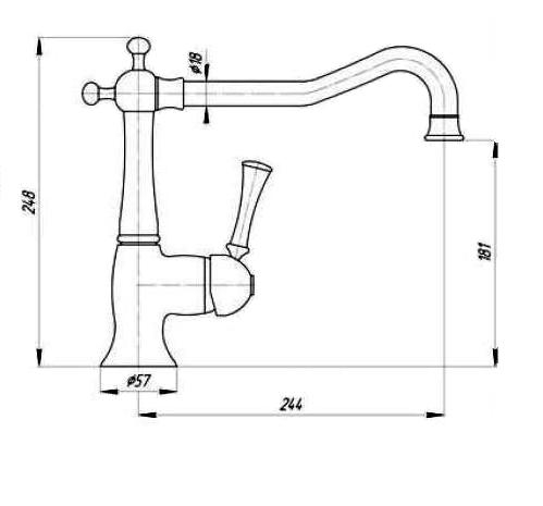 ML.CUC-6882.BR Смеситель Migliore Dallas - Вид №1