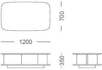 Now & Future Прямоугольный журнальный столик из мдф с журнальной стойкой sun-id-1353808 - Вид №1