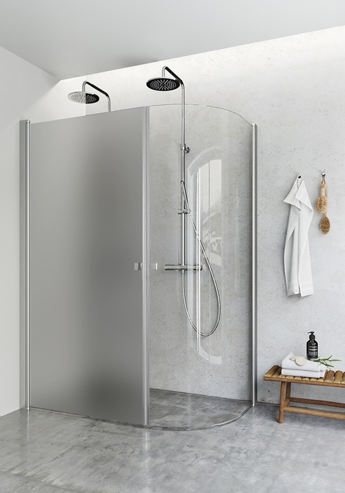 1450455 Igloo Pro J + Душевой Уголок Прямой, Матовый 80X80 Hafa Прозрачный 