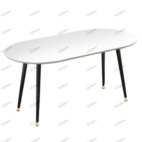 Кофейный столик с черными ножками белый Soap WOODI  00-3966121 Белый 