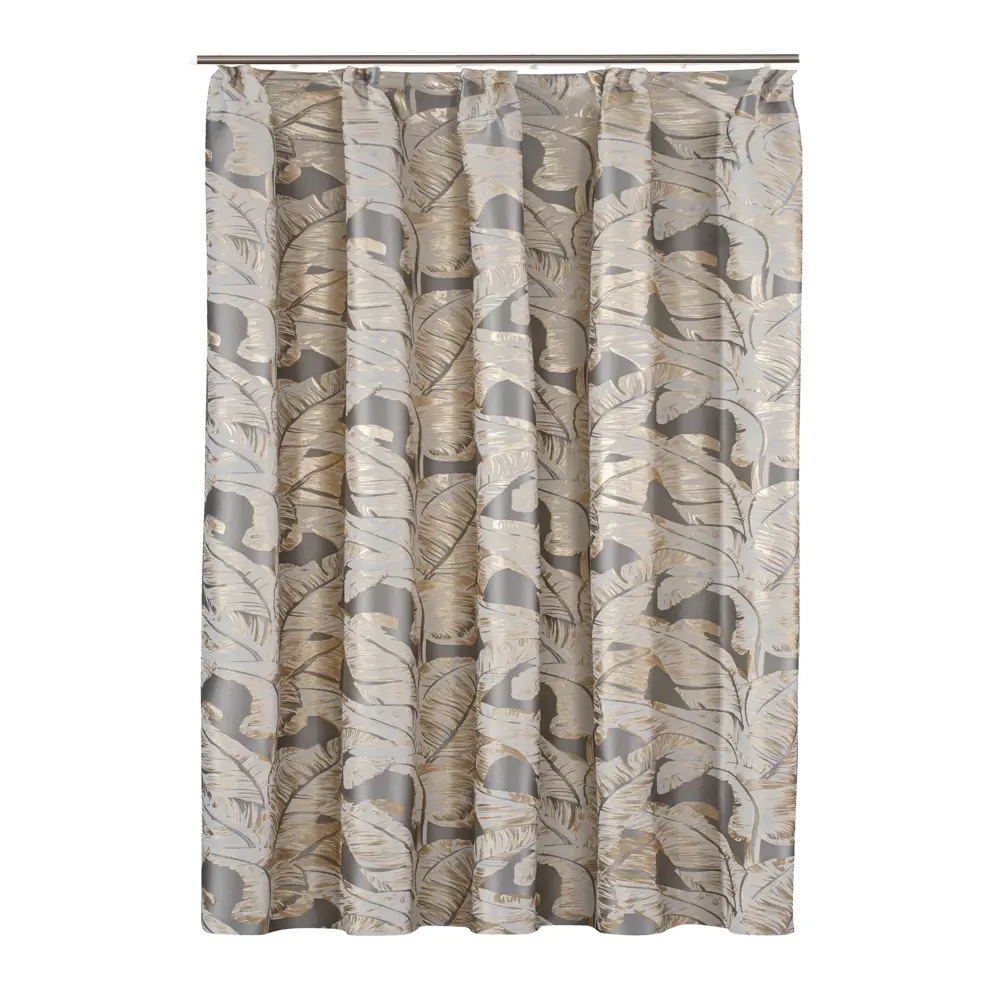 Штора на ленте Inspire Felce 140x260 см цвет серо-золотой 88311236 STLM-2163541 