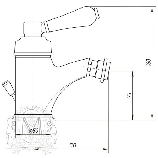 Смеситель MIGLIORE Ermitage ML.ERM-7023.BI.CR для биде, хром  - Вид №1