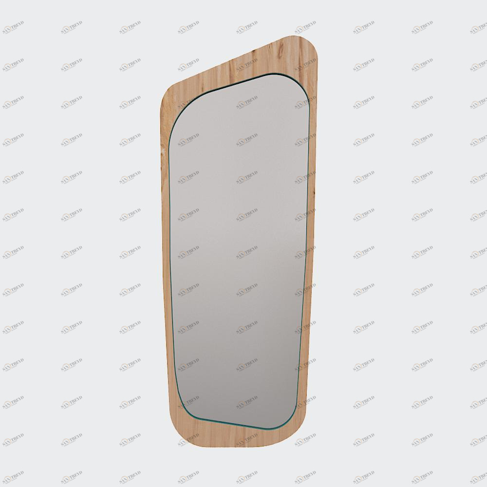 Зеркало настенное большое бирюзовое шпон Woodi WOODI ДИЗАЙНЕРСКИЕ 00-3966338 Бирюзовый 