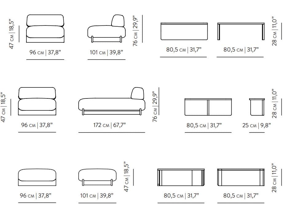 Модульный диван из ткани и дуба Wewood купол ARCH-00109421 - Вид №14