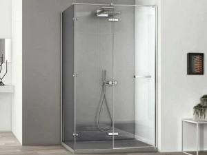 DISENIA Душевая кабина с двойной неподвижной стороной, распашной и неподвижной дверью Smart Smpox+smfi