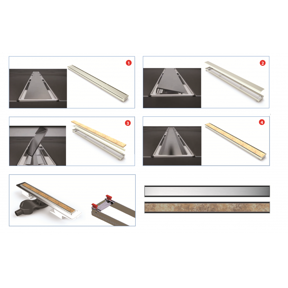 091018 Желоб водосток В1 Keramik 700  Berges B1 Keramik  - Вид №5