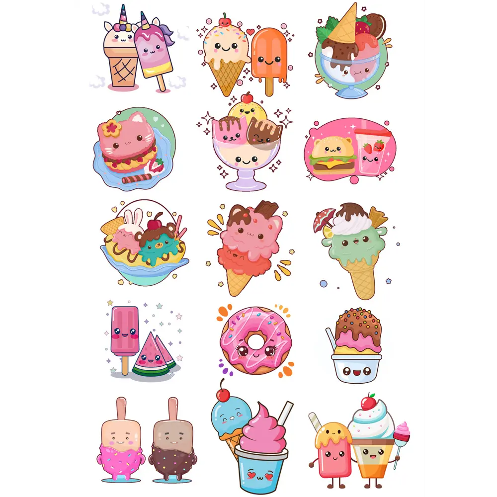 Декоративная наклейка Симфония Вкусняшки 210x297 мм STLM-2153534