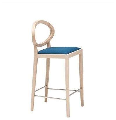 Andreu World Табурет из бука со спинкой и встроенной подушкой Zarina Bq1721 / bq1729 - Вид №3