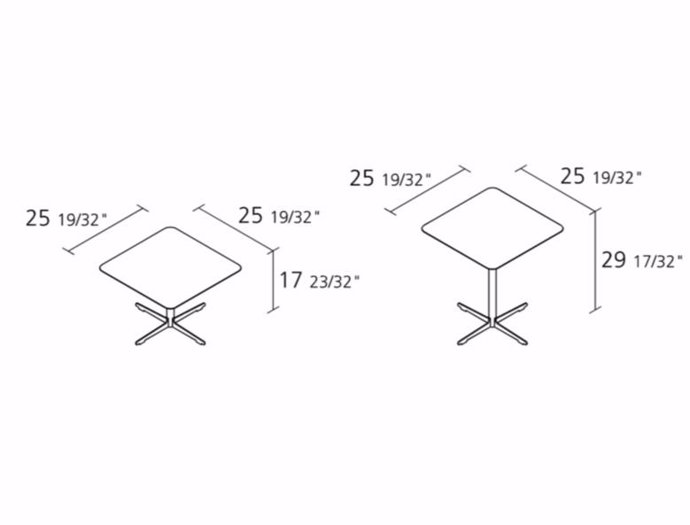 Alias Квадратный стол с основанием 4 звезды Cross table sun-id-1365553 - Вид №2