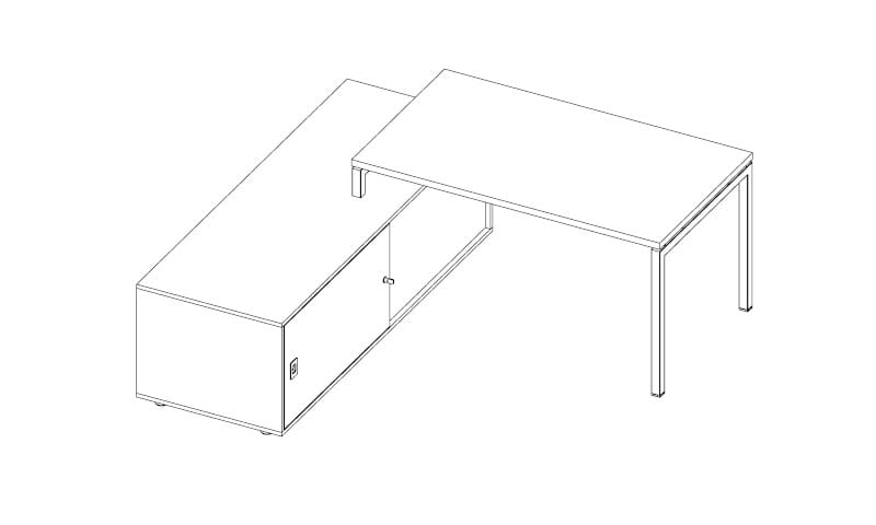 Модульный рабочий стол Quadrifoglio Group дизайн-офис ARCH-00061773 - Вид №12