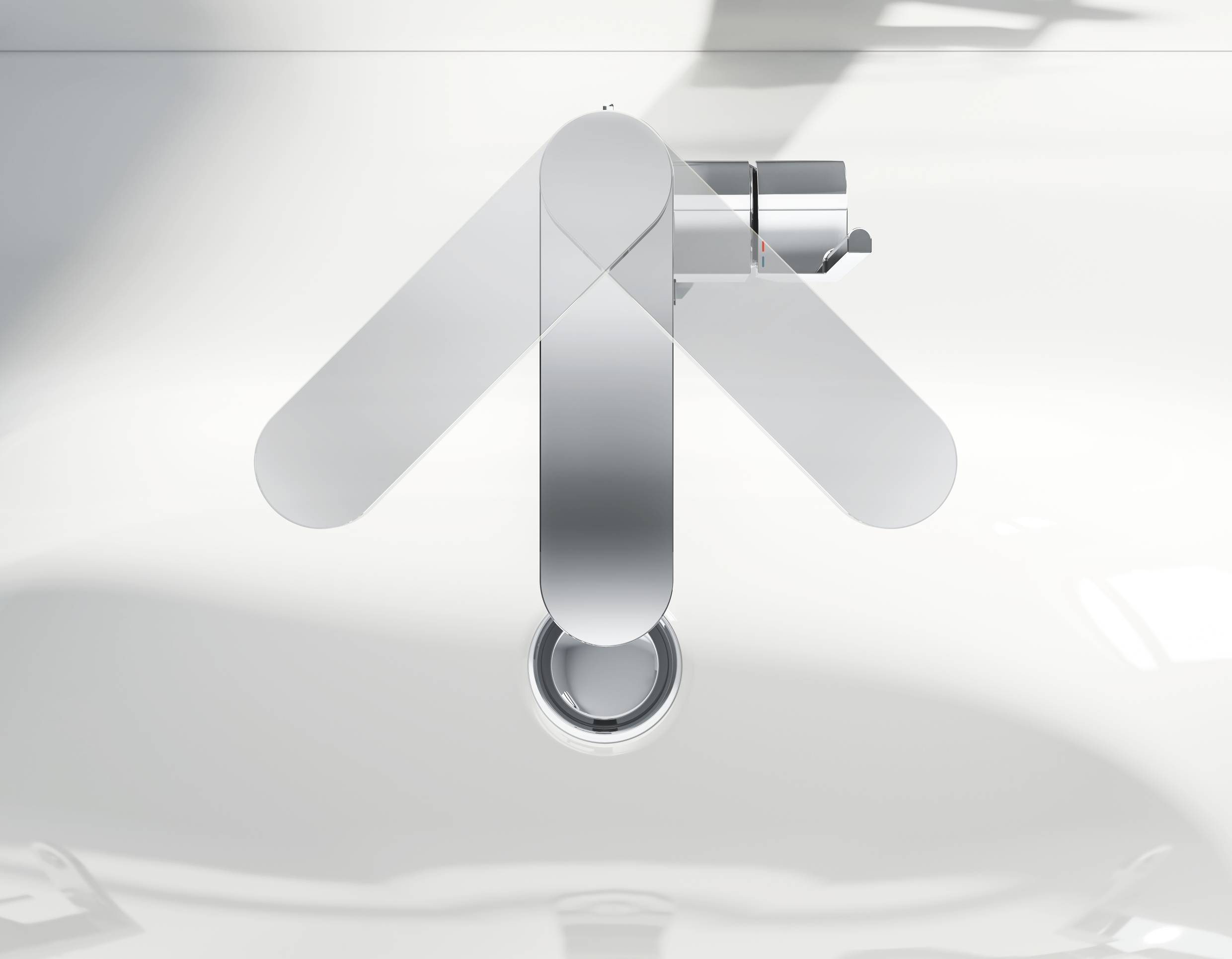 Смеситель однорычажный для раковины GROHE Plus со сливным гарнитуром, поворотный излив, M-Size, 5,7 л/мин (23871003) - Вид №3