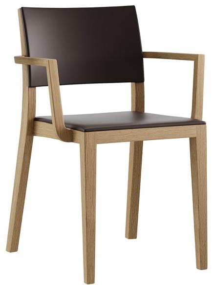 horgenglarus Штабелируемый стул из массива дерева с подлокотниками Lyra 6-550a - Вид №2