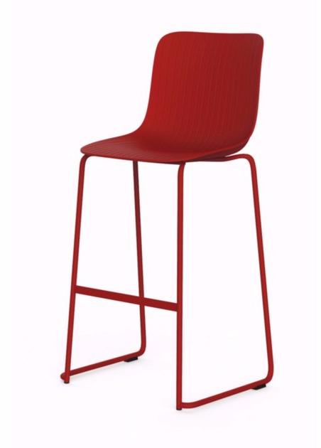 Segis Табурет из полипропилена с высокими санками и спинкой Dragonfly G0033 - Вид №5