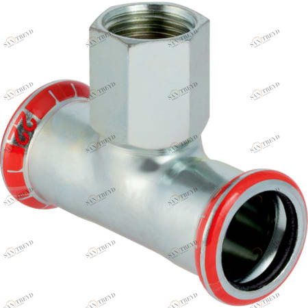 GEBERIT 21322 Тройник Geberit Mapress из углеродистой стали, с внутренней резьбой 