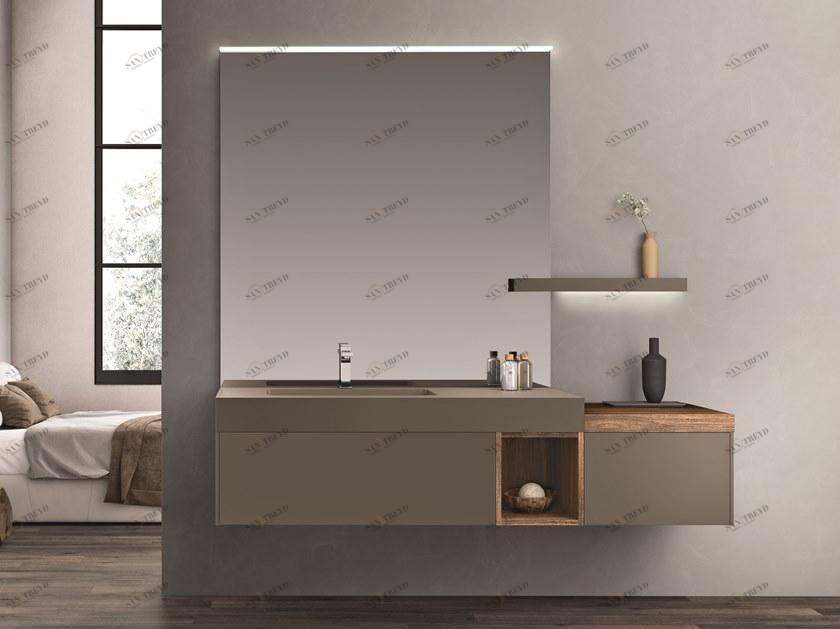 Cerasa Тумба под умывальник подвесная с ящиками и зеркалом Cartabianca sun-id-1493614