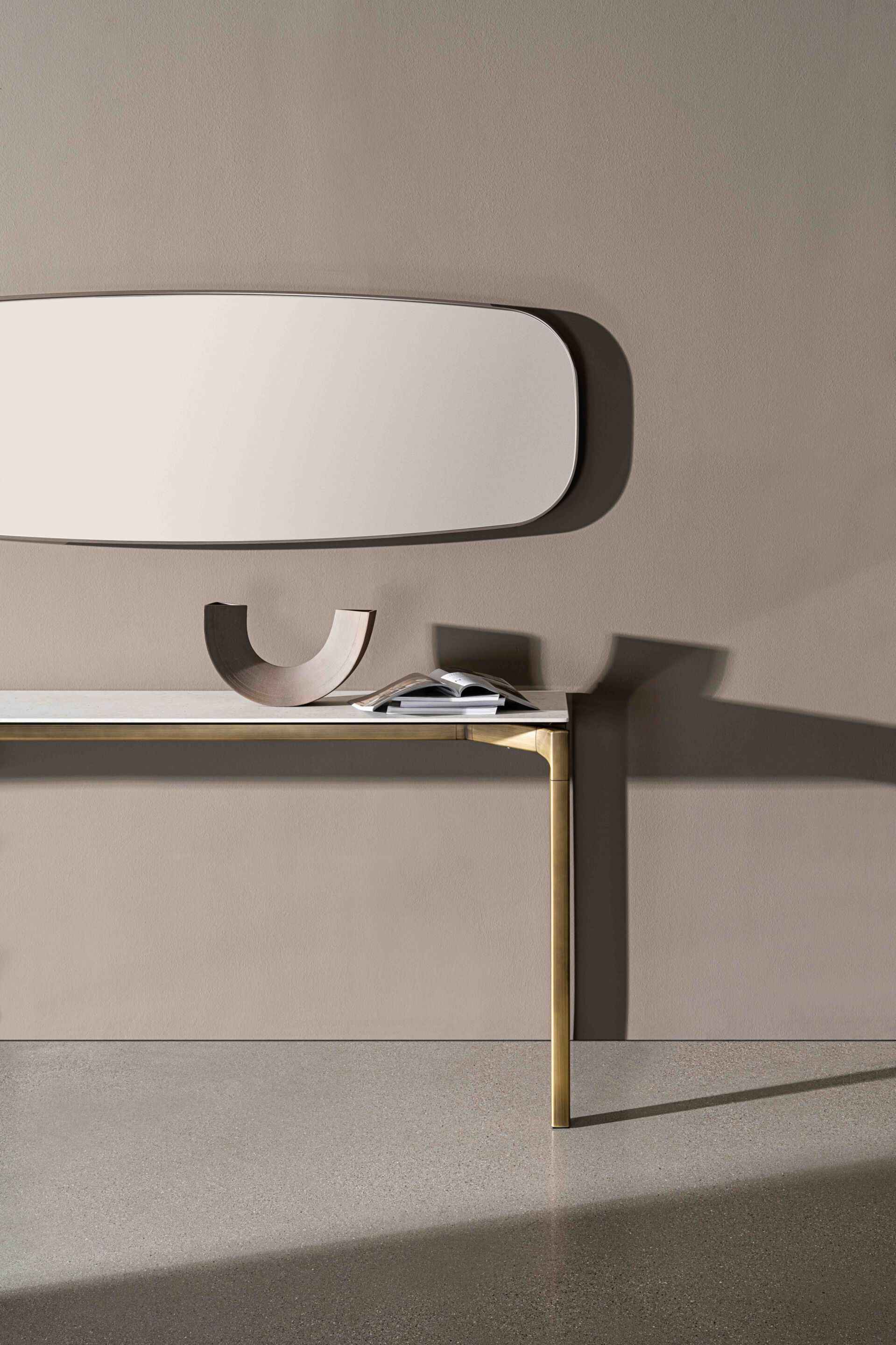 Керамическая прямоугольная консоль Sovet Italia Bone ARCH-00111175 - Вид №2