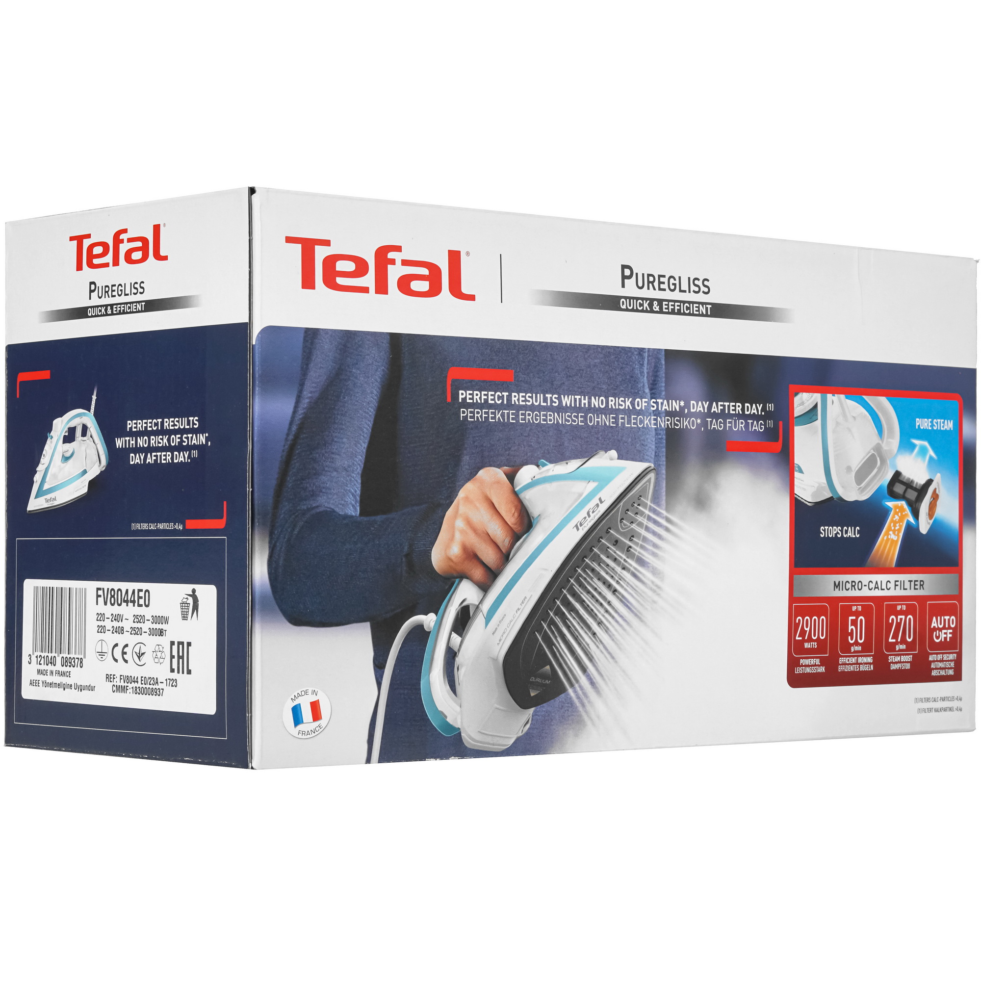 9983010 Утюг Tefal Puregliss FV8044E0 белый STDN-0044285 - Вид №8