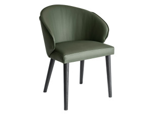 Кожаный мягкий стул с подлокотниками