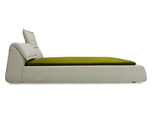 Двуспальная кровать с откидной спинкой из ткани