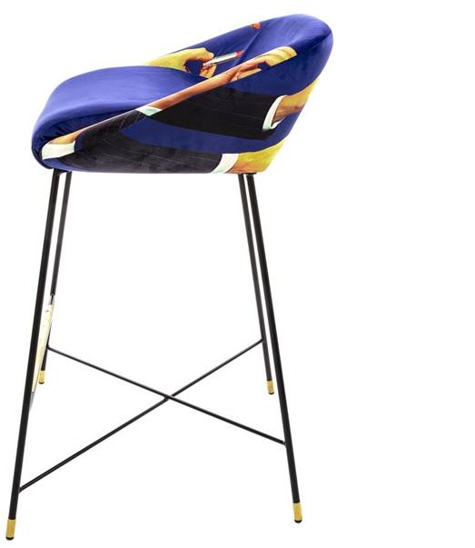 Seletti Высокий табурет из ткани со спинкой Seletti wears toiletpaper 16166 - Вид №2