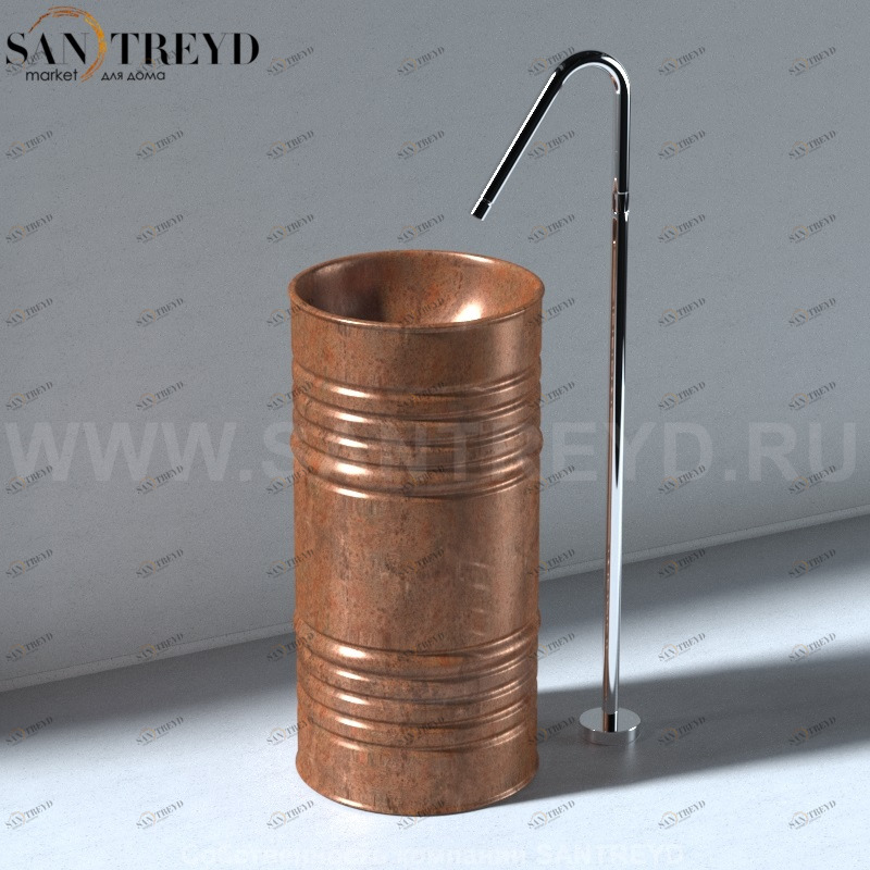 4742K83 Напольная раковина стоящая круглая Kerasan Artwork