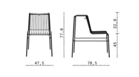 Гальванизированный Electro-сваренный стул адвокатского сословия металла Las Mobili SELLO ARCH-00072699 - Вид №1