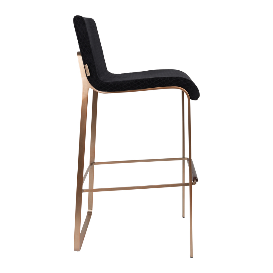 Стул барный Flor черный Dutchbone 1500242 - Вид №2