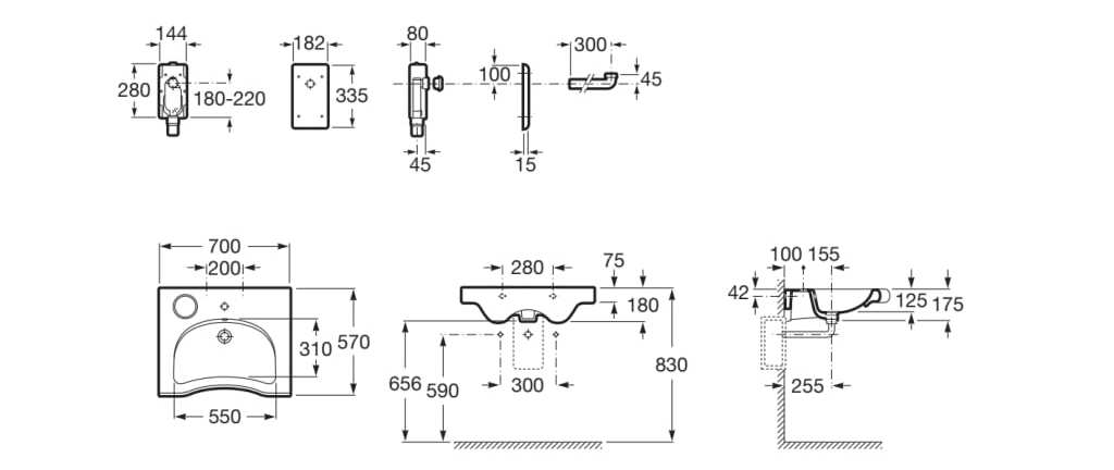 Фарфоровая раковина с переливом Roca Meridian ARCH-00118215 - Вид №2