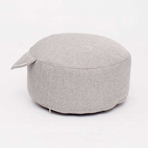 Пуфик-котик детский с вышивкой рогожка серый Kiton 5 МАСТЕРСКАЯ КРЕСЛО  335308 Серый Santreyd  - Вид №5