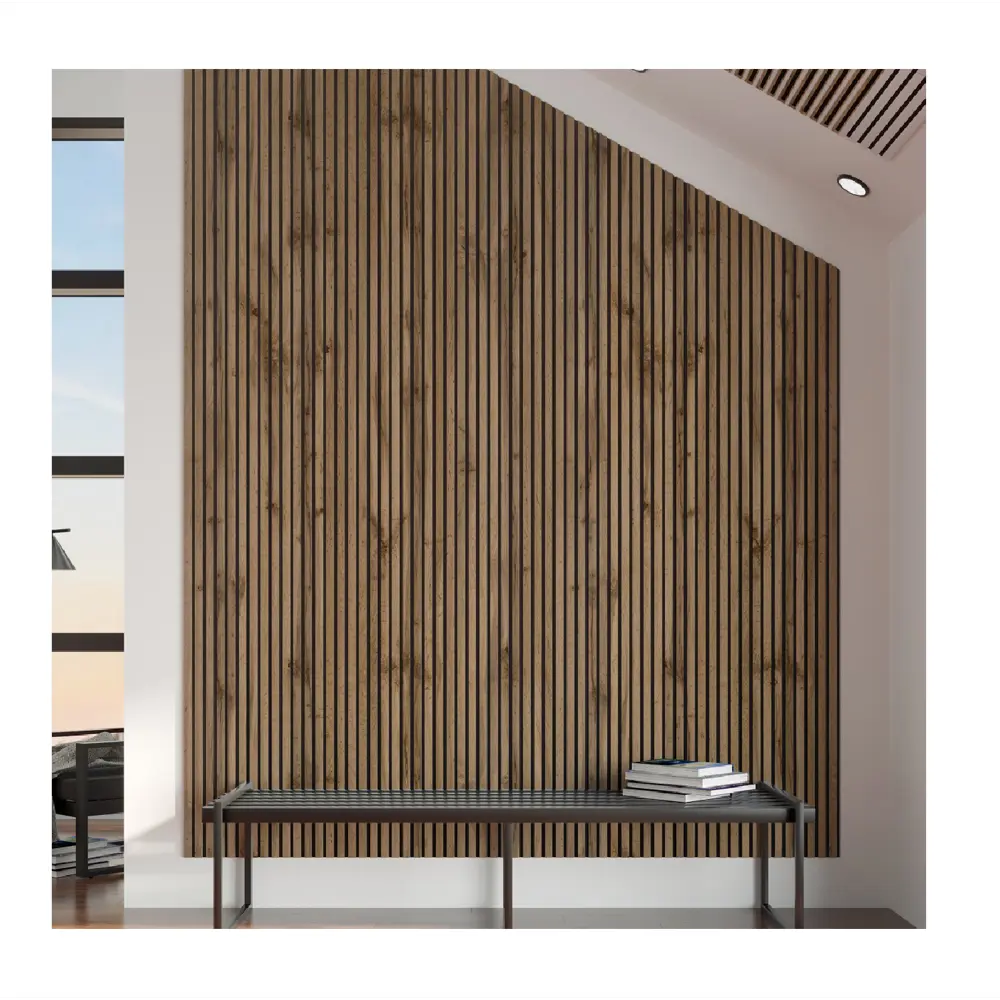 Панель акустическая 3D МДФ Stella пекан 0.9x60x278 см STLM-2038353 - Вид №4